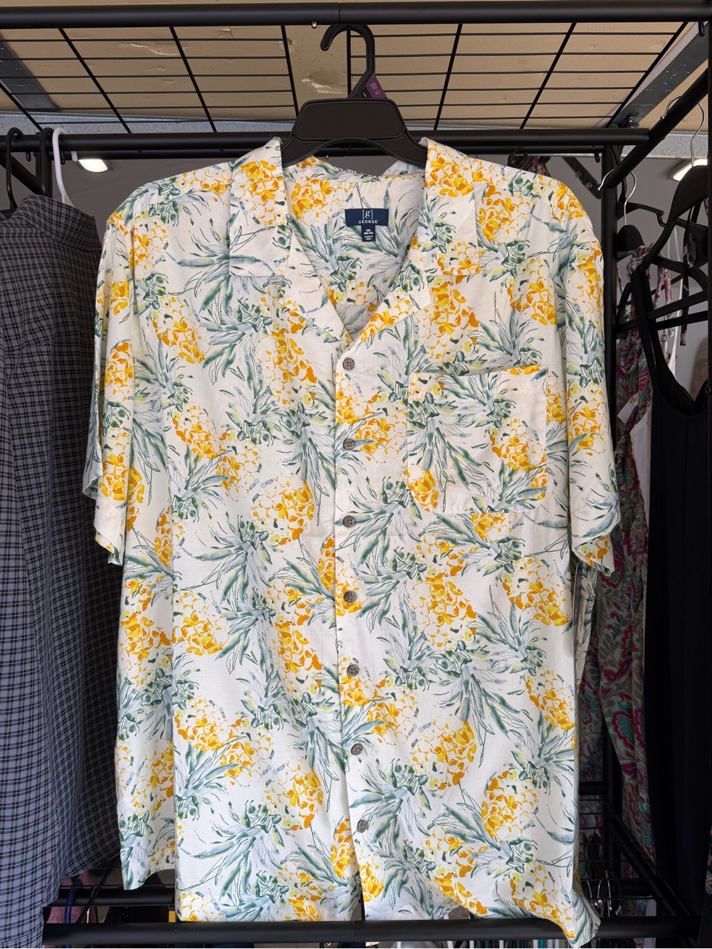 BUNDLE PACK: 3 x Men's 2xl Short-Sleeve Floral Camp Shirt - Yellow/Green. NWT